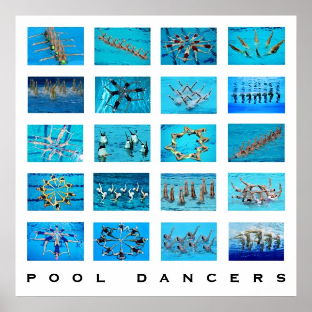 Affiche nageuse de natation synchronisée (Devant)
