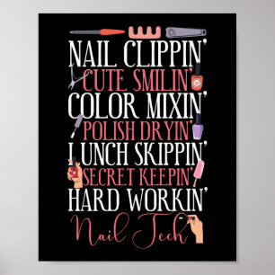 Affiche Nail Tech Artist Je Suis Une Clippin Nail Mignonne