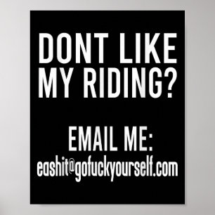 Affiche N'aimez Pas Mon Pilotage M'envoyer Un Email Ea@gof