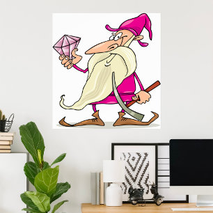 Affiche Nain Avec Un Diamant