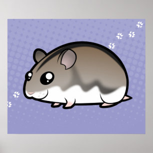 Affiche Nain de dessin animé Hamster
