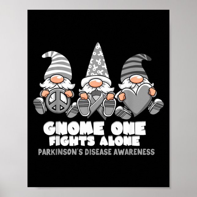 Affiche Nain de la maladie de Parkinson portant un combat  (Devant)