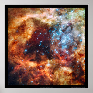 Affiche Naissance de Stars Tarantula Nebula Bordure noire