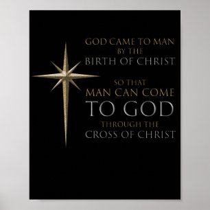 Affiche Naissance et Croix du Christ ChristianStar