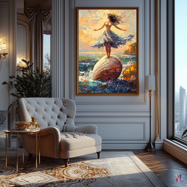 Affiche Naissance impressionniste inspirée de Vénus (Créateur téléchargé)