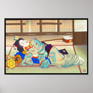 Affiche Nakazawa Hiromitsu Inn at Gion japan femme japonai