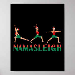 Affiche Namasleigh Yoga de Noël Entraînement Renne Xmas Li