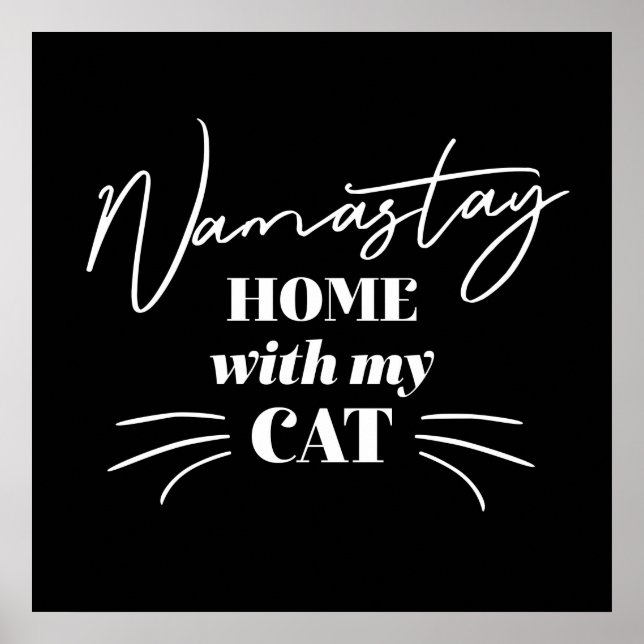 Affiche Namastay Home With My Cat (Devant)