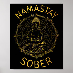 Affiche Namastay Sobre Bouddha Récupération Yoga Méditatio