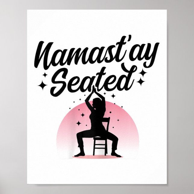 Affiche Namasté Assis - Yoga de chaise (Devant)