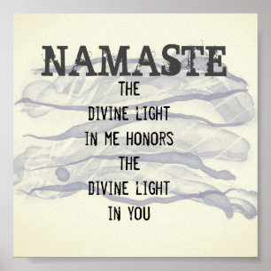 Affiche Namaste citation aquarelle abstraite conception gr