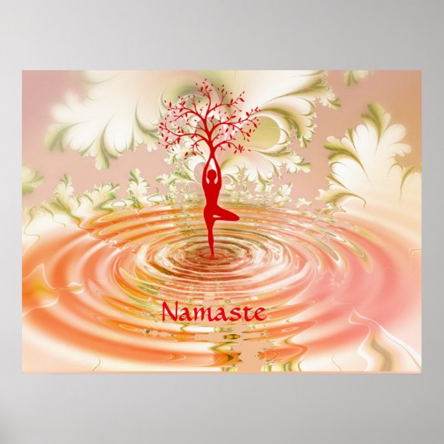 Affiche Namaste Citation Arbre de vie Zen Yoga Zen (Devant)