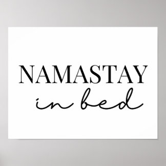 Affiche namaste  in  bed