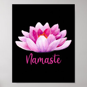 Affiche Namaste Lotus Yoga Cadeaux Méditation Méditer Fleu