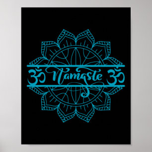Affiche Namaste Omkara Lotus Méditation Zen Yoga Spirituel