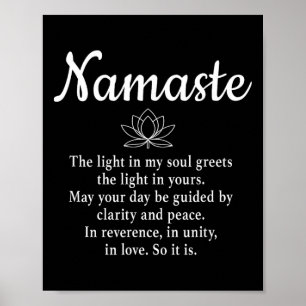 Affiche Namaste Pleine Conscience Et Fleur De Lotus Spirit