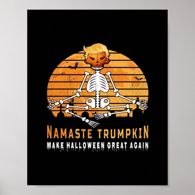 Affiche Namaste Trumpkin rend Halloween grand à nouveau Mé (Devant)