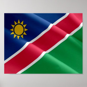 Affiche Namibia - Waving Flag -