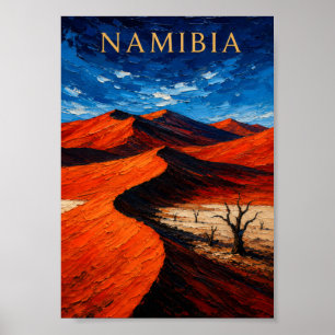 Affiche Namibie : Dunes de désert panoramiques Art Souveni