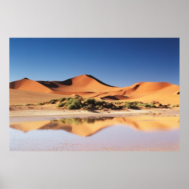 Affiche Namibie, région de Sossusvlei, dunes de sable dans (Devant)
