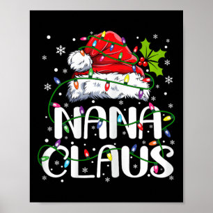 Affiche Nana Claus Lumières Noël Pyjama Famille Correspond