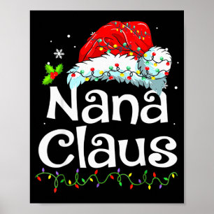 Affiche Nana Claus Pyjama de Noël Famille assortis Xmas L
