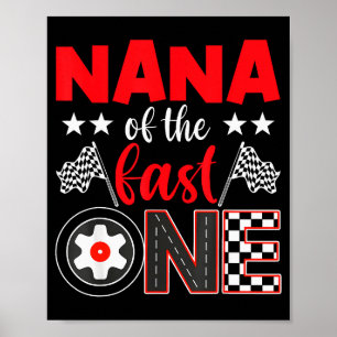 Affiche Nana de la famille de voiture de course rapide pou