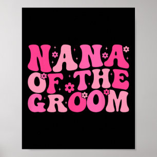 Affiche Nana De La Groom Mariage Fête Famille Costume Ret