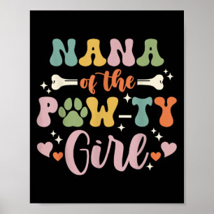 Affiche Nana De La Pawty Girl Chien Grandma Famille Corres