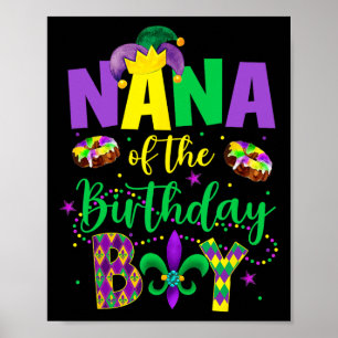 Affiche Nana De L'Anniversaire Garçon Chemise Mardi Gras G