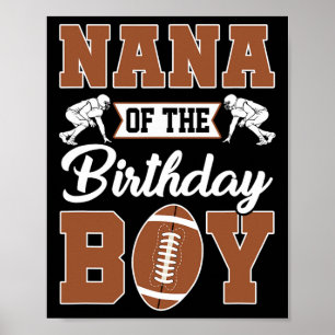 Affiche Nana De L'Anniversaire Garçon Football Party Famil