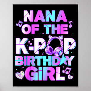 Affiche Nana des filles d'anniversaire de la k-pop musique