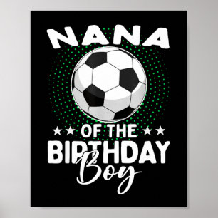 Affiche Nana du garçon d'anniversaire joueur de football A