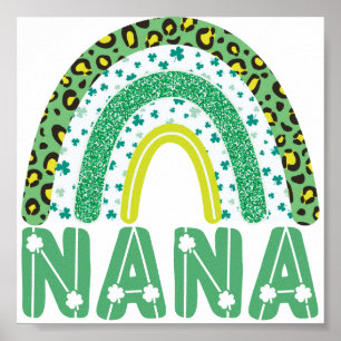Affiche Nana Jour de la Saint Patrick grand-mère irlandais