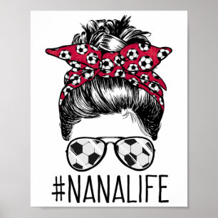 Affiche Nana Life Football Grand-mère Fête des Mères Chign