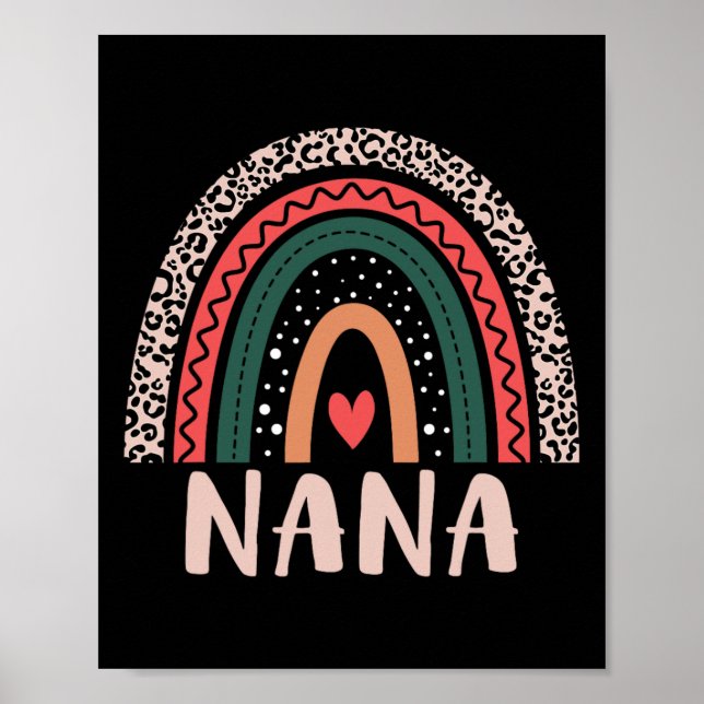 Affiche Nana Rainbow Grand-mère Femmes Fête des mères (Devant)
