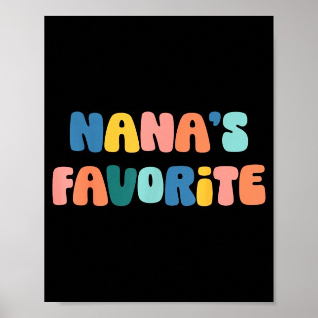 Affiche Nana's Favorite Mother's Day Grandma  (Devant)