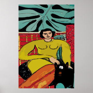 Affiche Nancy avec chat noir