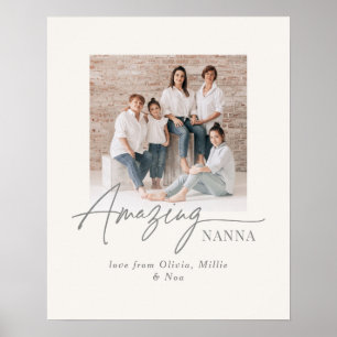 Affiche Nanna Incroyable Photo Personnalisée Famille Perso