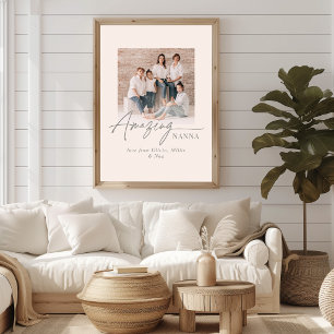 Affiche Nanna Incroyable Photo Personnalisée Famille Perso