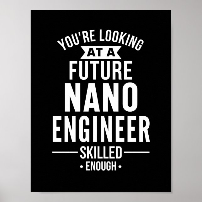 Affiche NANO cadeau ingénieur (Devant)