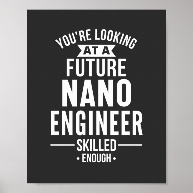 Affiche NANO cadeau ingénieur (Devant)