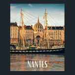 Affiche Nantes Photo Vintage<br><div class="desc">Nantes est commune de l'ouest de la France, au sud du Massif armoricain, qui s'exprime sur les rives de la Loire, à 50 km de l'océan Atlantique. Chef-lieu du département de la Loire-Atlantique, et préfecture de la région Pays de la Loire, elle est, en 2019, la sixième commune la plus...</div>