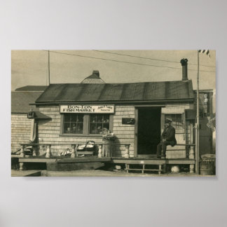 Affiche Nantucket Bon-Ton Marché aux Poissons