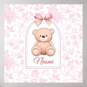 Affiche Naomi   Conception personnalisée d'ours en peluche
