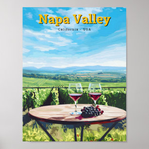 Affiche Napa Valley California USA Art Vintage voyage