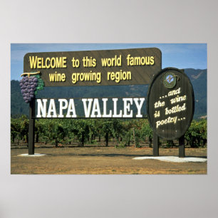 Affiche Napa Valley, la Californie, Etats-Unis