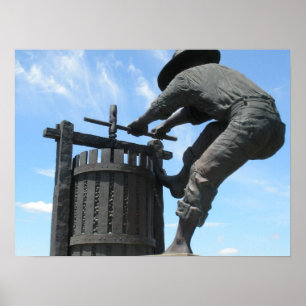 Affiche Napa Valley Wine Press/Crusher Monument