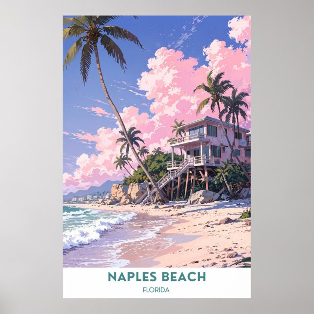 Affiche Naples Beach, Floride (Devant)