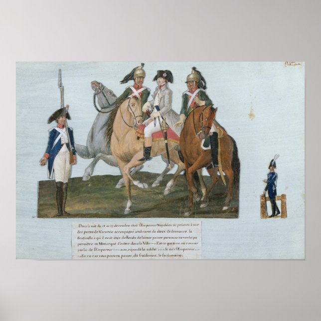 Affiche Napoléon Bonaparte et la sentinelle Varsoviétique (Devant)